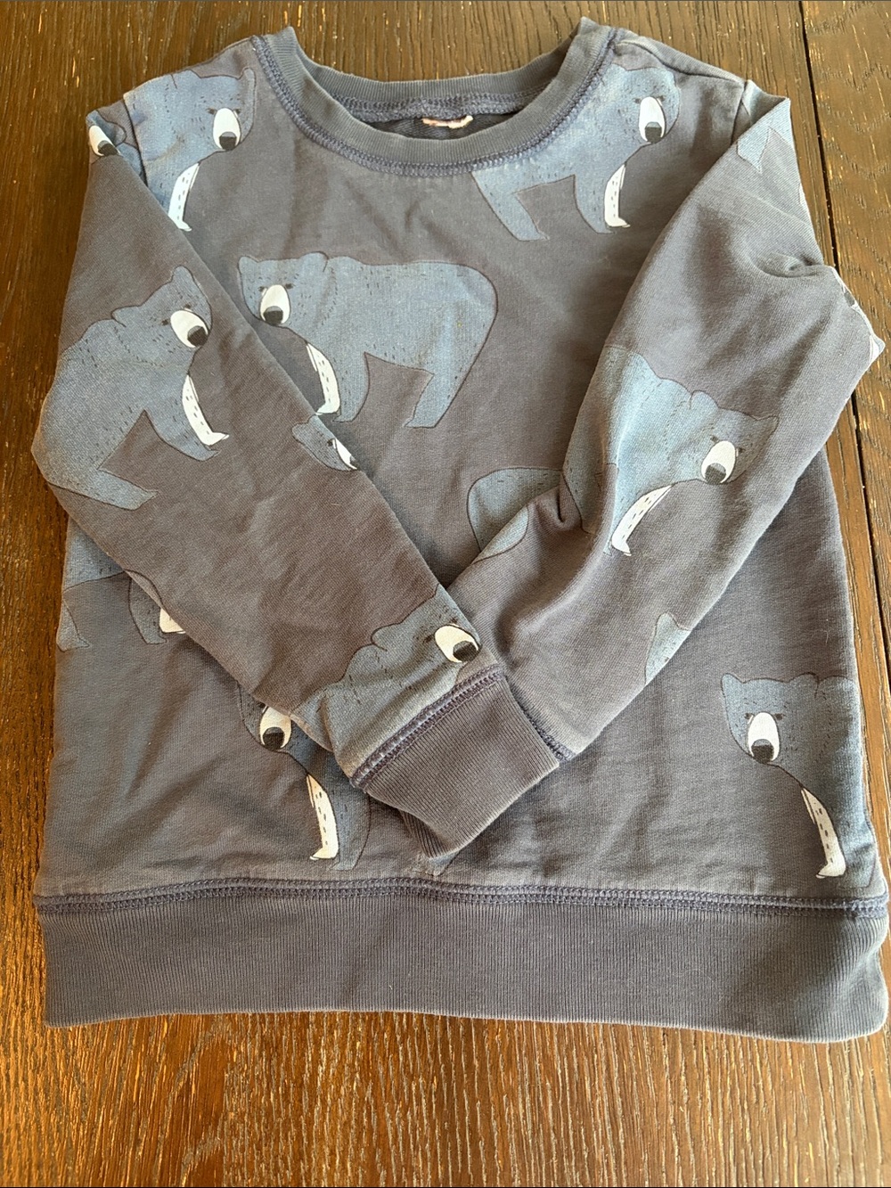 Tea Collection Navy Gray Elephant Print Sweatshirt